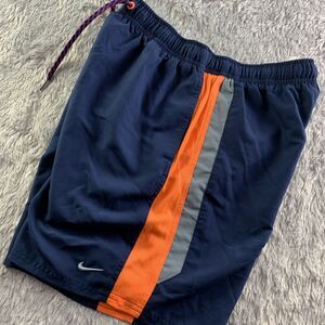 Nike Swim Trunks Mens Medium Blue Orange Gray Surf Swimming Beach Vacation Pool